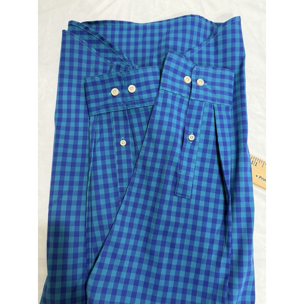 NWT Crown&Ivy Men's SzM Long Sleeve Button Down Shirt Blue‎ Plaid Cotton Spandex - Picture 16 of 16